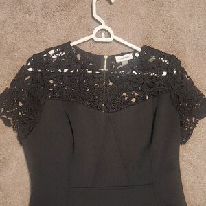 Calvin Klein Black Dress with Lace Overlay